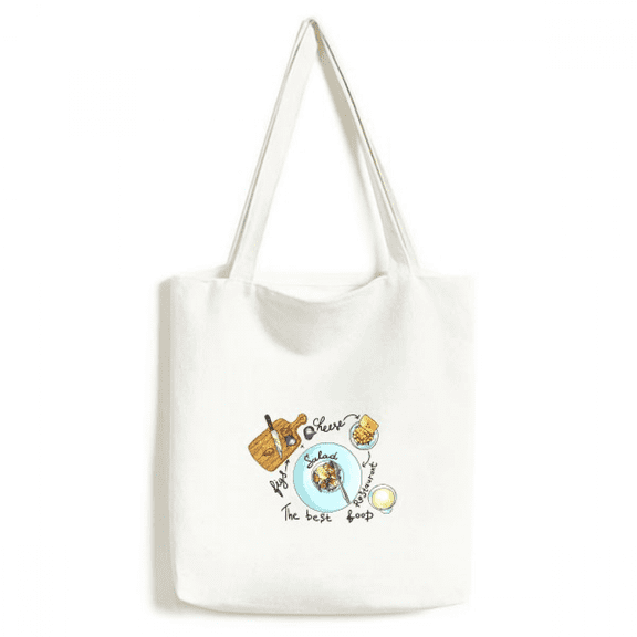 Salad Cheese Figs France Restaurant Tote Canvas Bag Shopping Satchel Casual Handbag