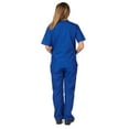 thumbnail image 3 of M&M SCRUBS Women Scrub Set V-Neck Medical Scrub Tops and Drawstring Pants - Pack of 2 Set (Dark Royal Blue, 4X-Large), 3 of 7