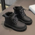 thumbnail image 6 of Glisme Girls Boots For Autumn Winter Stylish Kids Children'S Leather Work Boots Casual Ankle Booties For Trend Black Booties Size 4-4.5 Years, 6 of 8