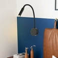 thumbnail image 3 of Lámpara de lectura negra, lámpara de lectura de pared LED de cuello de cisne flexible con interruptor para dormitorios, 3 of 3