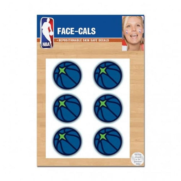 Wincraft 1493473429 NBA Minnesota Timberwolves Tattoo Face Cals