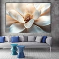 thumbnail image 2 of Mudket Framed Canvas Wall Art Ready to Hang, White Magnolia Flower Close Up Floral Canvas Wall Art, Vintage Botanical Wall Decor, Flower Wall Art, Wall Pictures for Living Room - 12"L x 8"W, 2 of 10