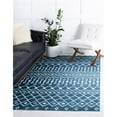 thumbnail image 1 of Unique Loom 3147527 8 x 11 ft. Moroccan Trellis Rectangular Rug, Dark Blue, 1 of 1