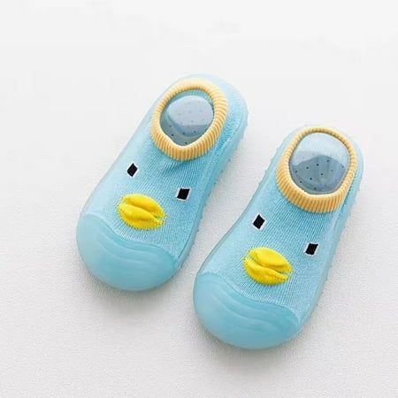 

kpoplk Baby Girl Shoes Children Toddler Shoes Autumn And Winter Boys And Girls Baby Floor Socks Non Slip Comfortable Solid(A)