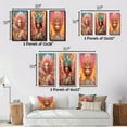 thumbnail image 4 of Designart "Psychedelic Pastel Goddess III" Fashion Woman Wall Art Set Of 3 - Glam Pink Canvas Set For Living Room Decor, 4 of 6