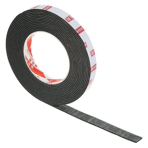Uxcell 5/8"W x 1/8"T x 16.4Ft EVA Double Sided Foam Tape, Black