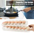 thumbnail image 4 of Rolling Egg Dispenser 2 Tier Space Saving Automatic Roll Down Egg Holder for Refrigerator Countertop Ramp Shape, 4 of 7