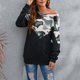 thumbnail image 2 of Sudadera de Cuello Redondo Estampado de Camuflaje Mangas Largas Mujer Felpa Versátil para el Hogar Viajes Oficina Compras Verde S Ticfox, 2 of 6