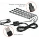 thumbnail image 1 of Tira De Luces LED Para Coche RGB, Música Activada Por Sonido, Kit De Iluminación Interior De Coche USB, 4pcs 48 LEDs, 12 LED/Luz Para Coche SUV Camión Barcos Con 12V. Luz De, 1 of 7