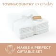 thumbnail image 2 of TOWN & COUNTRY EVERYDAY 4-Piece Textured Windowpane Washcloth Set, 13"x13", 100% Cotton, Plush & Absorbent 550GSM, White, 2 of 8