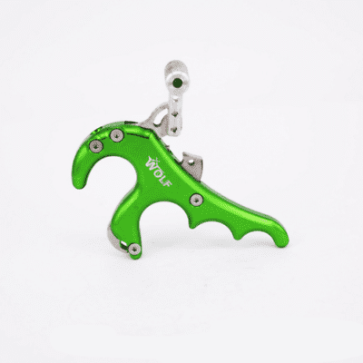 Green Hunting Archery Arrow 4 Finger Grip Caliper Release Aids for Compound