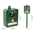 thumbnail image 4 of Ahuyentador de animales por ultrasonidos. Repelente Solar de Animales. con Luz LED Intermitente y Alarma para expulsar Gatos, Perros, Ardillas, Venados, Mapaches, 4 of 5