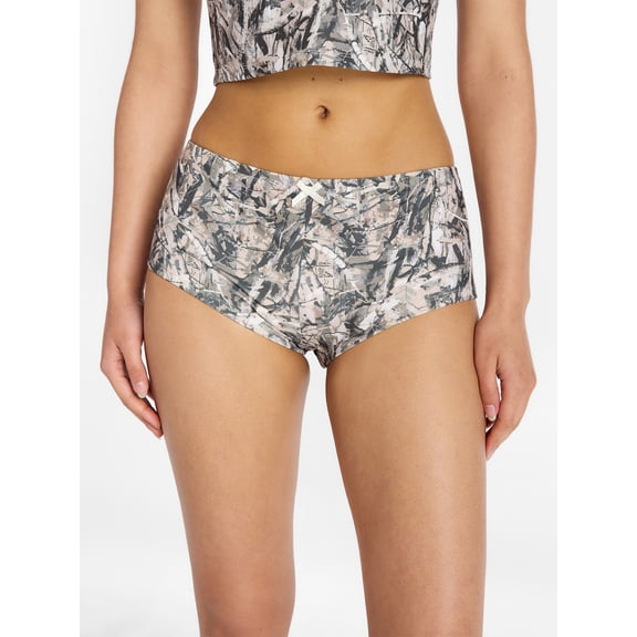 No Boundaries Camo Print Swim Shorts, Women's XXS-XXL