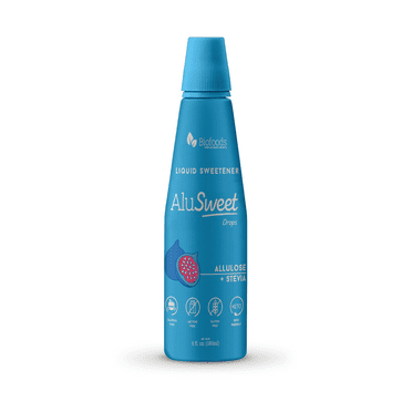 AluSweet Allulose   Stevia Drops Natural Liquid Sweetener - 6oz - Zero Calories, Gluten-Free, Lactose-Free, Keto-Friendly, Diabetic-Friendly, Perfect for Beverages & Cooking (1-Pack)