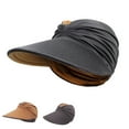 thumbnail image 3 of NOKIO Womens Sun Visor Hat Wide Brim Summer Sun Hats UPF 50+ UV Protection Beach Hats Foldable Golf Visor for Women Protection Face Beach Sports Cap, 3 of 5