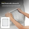 thumbnail image 3 of 6 Piece Printed Sheet Set, Deluxe Ultra Soft 1500 Series, Double Brushed Microfiber -Paisley Gray, California King, 3 of 5
