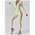 thumbnail image 4 of Hot sales Women Yoga Jumpsuits Workout Long Sleeve Zip Front Sport Jumpsuits, 4 of 5