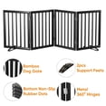 thumbnail image 3 of Smart FENDEE Bamboo Dog Gate Freestanding Pet Gate with 2 Support Feet for Doorways,Black,24"H,4 Panel, 3 of 6
