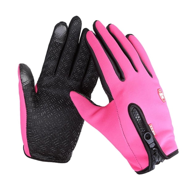 Guantes nvierno cálidos para hombres y mujeres, guantes térmicos a prueba de viento para clima frío, guantes antideslizantes para actividades Rosa XXL Soledad guantes de invierno hombres impermeables