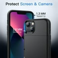 thumbnail image 2 of JETech Wallet Case for iPhone 13 6.1-Inch with Card Holder, Dual Layer Shockproof Protective Phone Cover, Sliding Hidden Slot (Black), 2 of 6
