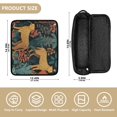 thumbnail image 4 of Hair Tool Organizer Bag with Heat Resistant Mat Removable Travel Storage Case for Hot Air Brushes Curling Irons Cheetah and Jungle Leaves, 4 of 8