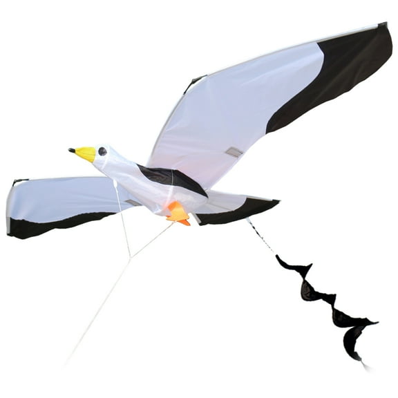 QccHieUs Vivid Seagull Kite Animal Large Huge Wingspan Single Line Kites for Outdoor Games Flying Toys