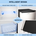 thumbnail image 4 of Upstreman 7.0 Cu.Ft Upright Freezer Convertible Freezer/Refrigerator, Garage Ready Deep Freezer Fridge with Reversible Door, UP70 Stainless Steel, 4 of 8