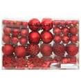 thumbnail image 1 of vidaXL Ensemble de 111 Boules de Noël Rouge Polystyrène, 1 of 5