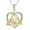 Style-1, variant on Natural Diamond Heart Necklace for Women,14K Yellow Gold Plated 925 Sterling Silver Irish Trinity Knot Celtic Pendant Necklaces Mother's Day Birthday Gifts for Mom Wife 18"+2"