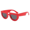 thumbnail image 4 of Gafas de sol polarizadas Yinane Gafas de terre vintage gran tamaño Protección 400 Marco rojo Black GrayLens para mujer, 4 of 6