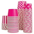 Pink Paper Ice Cream Cups - 6 oz Dessert Bowls - Comes In Many Colors ...
