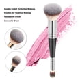 thumbnail image 2 of 1pcs Double Head Makeup Brushes Shadow Highlighter Powder Foundation Concealer Blush Facial Brush Beauty Tools white, 2 of 6