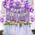 thumbnail image 2 of Cumpleaños Fiesta Púrpura Globos/cortinas Kit Decoración, 2 of 6