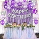 thumbnail image 2 of Cumpleaños Fiesta Púrpura Globos/cortinas Kit Decoración, 2 of 6