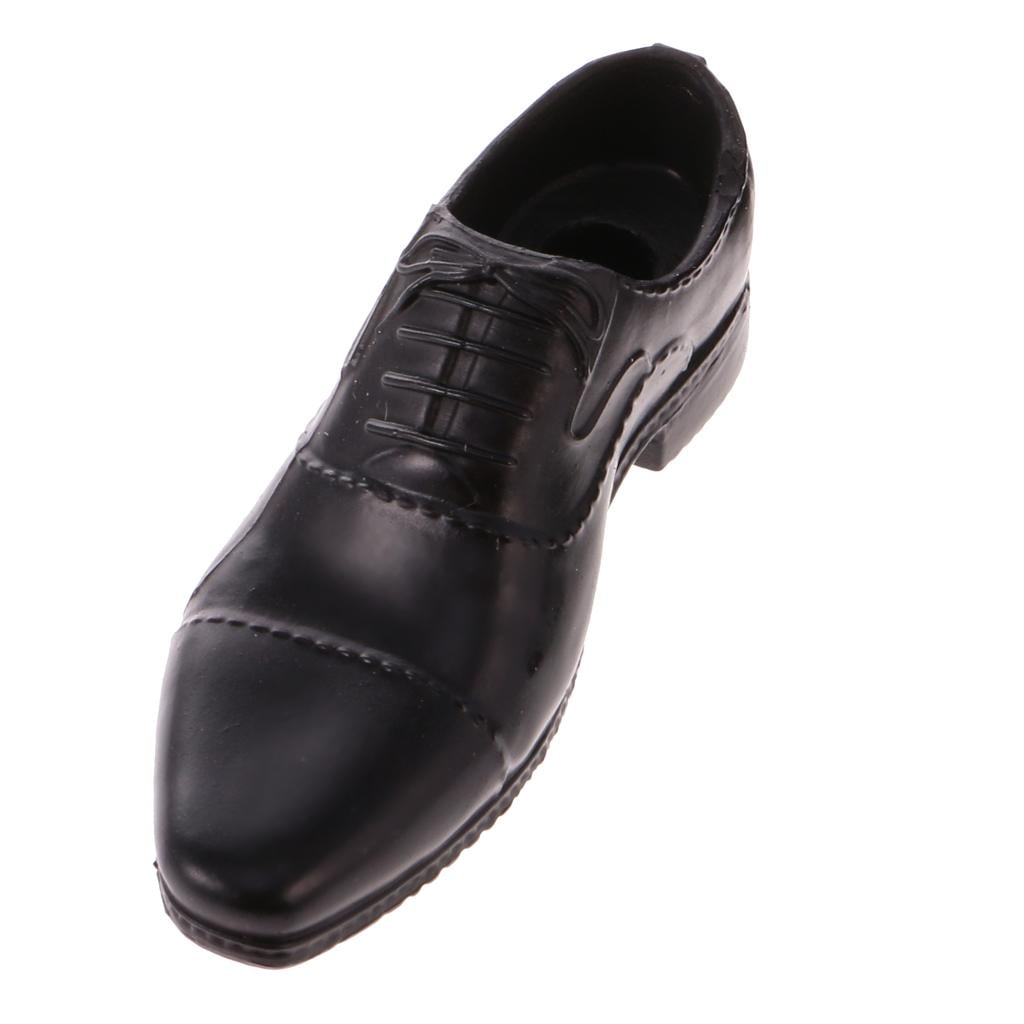1/6 Scale Man Male Cloth Shoes Leather Black Solid For 12" Doll Model 