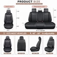 thumbnail image 7 of Full Set Car Seat Covers Fit for Honda Civic 2020-2026,5pcs PU Leather Car Seat Cushion Protector Waterproof&Airbag Compatible,Black, 7 of 7
