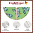 thumbnail image 4 of Daiia Motorcycle Riding Dinosaur Drawing Merry Christmas Tree Skirt , Xmas Large Lace-up Tree Skirt, Santa Snowflakes Rustic Home Decorations New Year Party Farmhouse Decor-36", 4 of 7
