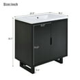 thumbnail image 5 of 29.5" Bathroom Vanity with Sink, Modern Under Sink Cabinet with 2 Soft-Closing Doors, Floor Storage Cabinet for Bathroom, Black, 5 of 9
