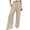 Beige, variant on SOFTCCLO Wide Leg Pants for Women Solid Stretch High Waist Loose Trousers Casual with Pockets Long Womens Pants Beige L