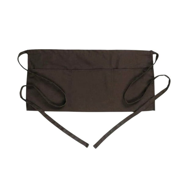 Delantal corto de media longitud para barbacoa, camarero, ropa de trabajo, jardinería, apto para cocina, restaurante y exterior.
