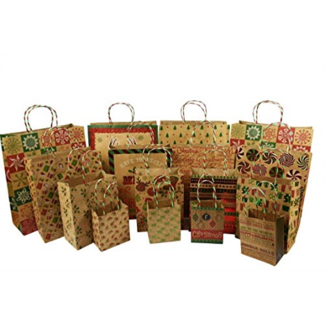 set of 16 blissful friends gift bags! 4 fun designs! 3 different sizes! (16 gift bags)