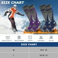 thumbnail image 4 of Loritta Women Merino Wool Ski Socks for Women 2 Pairs,Size 10-13, 4 of 6