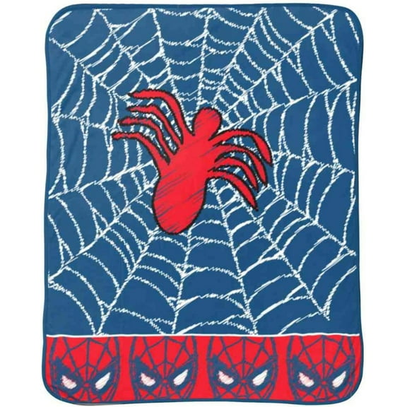 Marvel Spider-Man 46"x60" Throw Blanket Blue/Red