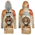 thumbnail image 3 of Happy Thanksgiving Old English Sheepdog Turkey Costume Pumpkins Autumn Leaves All Over Print 3D Hooded Duffle Toggle Coat Dog Lover - 13014, 3 of 6