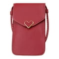 thumbnail image 1 of Small Crossbody Cell Phone Purses for Women Cell Phone Wallet Bags with Coin Pocket,red, 1 of 5