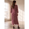thumbnail image 2 of Ellos Plus Size Cotton Spandex Jersey Three-Quarter Sleeve Scoopneck Maxi Dress, 2 of 5