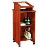 Global Industrial Mobile Lectern, Mahogany, 18
