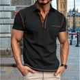 thumbnail image 6 of Men's Short Sleeve Henley Pullover Light Weight Tee Shirts Button Shirt Top for Summer Casual Black M, 6 of 9