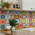 thumbnail image 2 of Mi Alma Vinyl Backsplash Decor - Multicolor Variety of Shapes Peel & Stick Tiles 6x6, 2 of 12