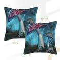 thumbnail image 3 of Bingfone Decorative Pillow Covers 18"X18" Fantasy Mushrooms Couch Pillow Cases Modern Farmhouse Covers For Couch Sofa Bed, 3 of 9